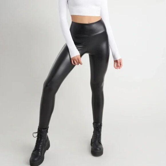 Garage Faux Leather High Rise Leggings